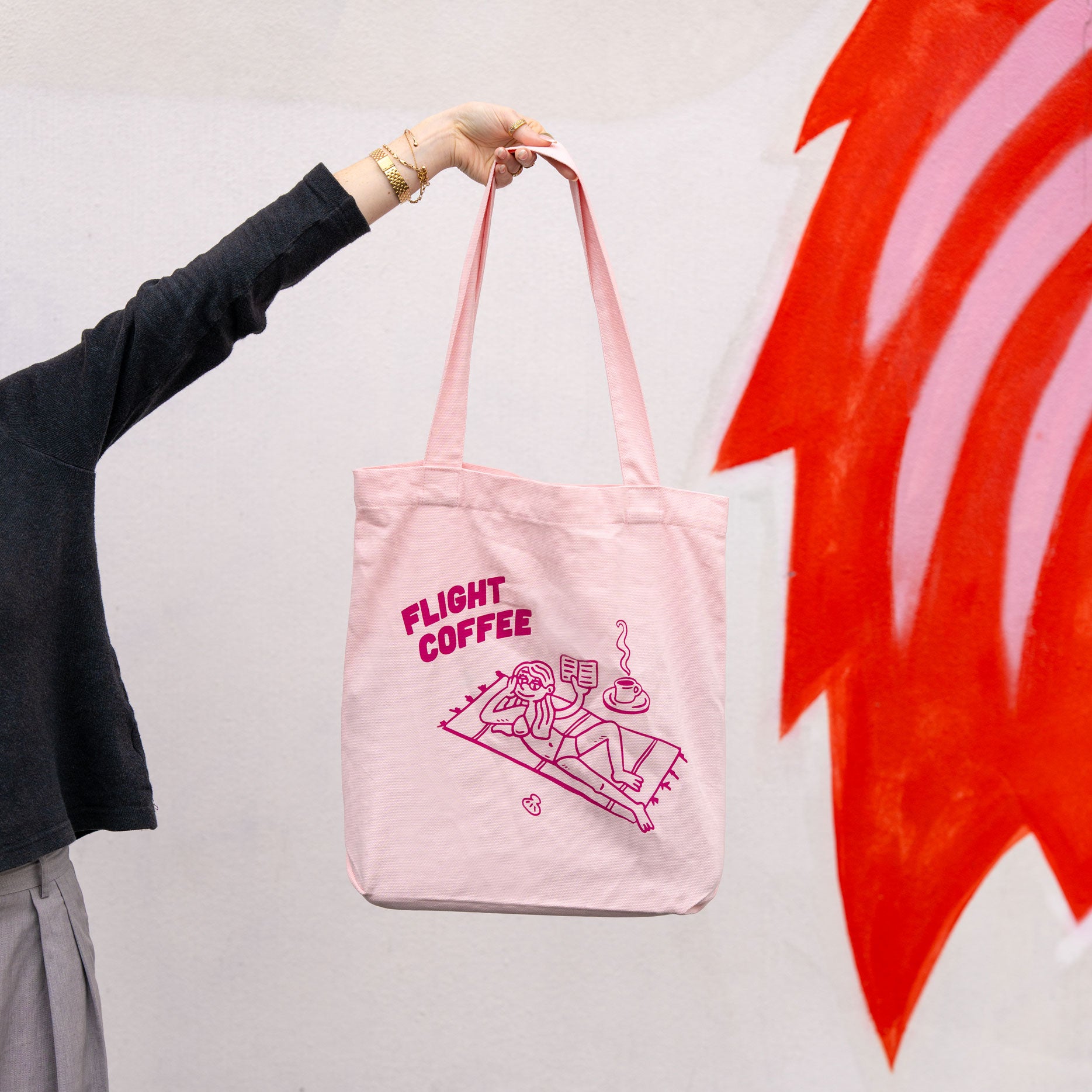 Beach Girl Tote Bag Pink